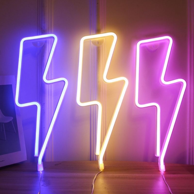 Neon flex 12v Neon Sign Model Petir Harga Per Pcs Ready Stock