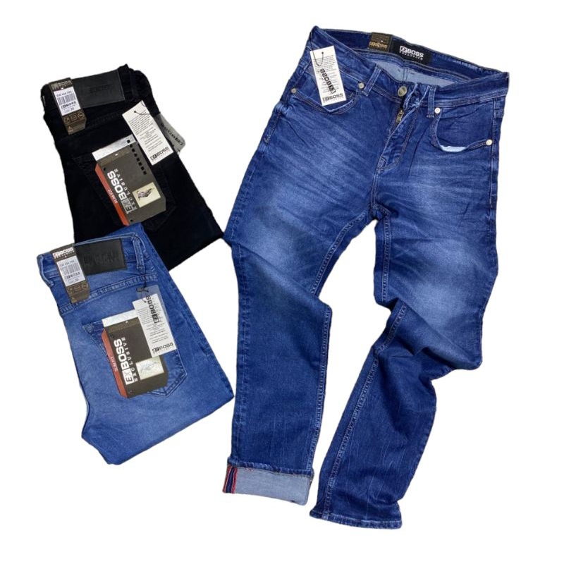 CELANA PRIA JEANS PANJANG EXBOSS FASHION DENIM CELANA PRIA FASHION  CELANA JEANS
