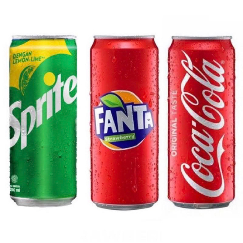 

Coca Cola, Fanta, Sprite Kaleng 250ml MINUMAN SODA