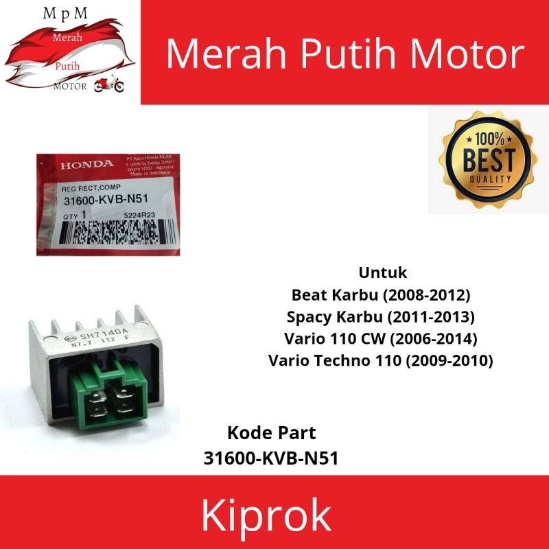 KIPROK ORI KVB HONDA VARIO SCOOPY BEAT SPACY KARBU 100% ORIGINAL AHM