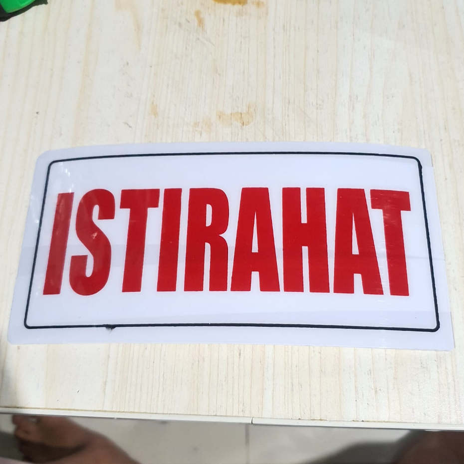 

Ukuran 20x10cm Tulisan Kantor dll Tulisan istirahat