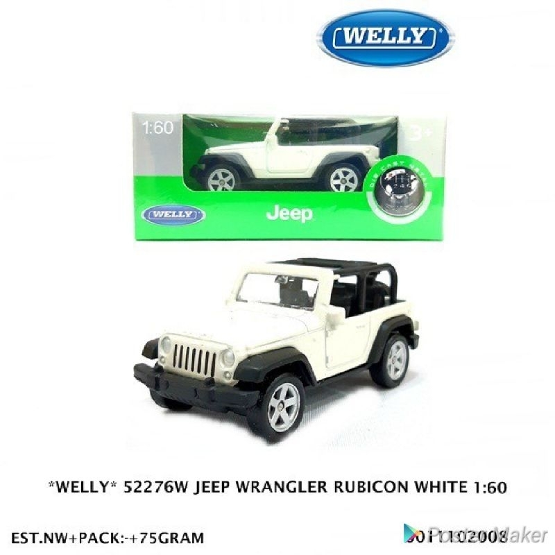 Diecast Jeep Wrangler Rubicon Open Top