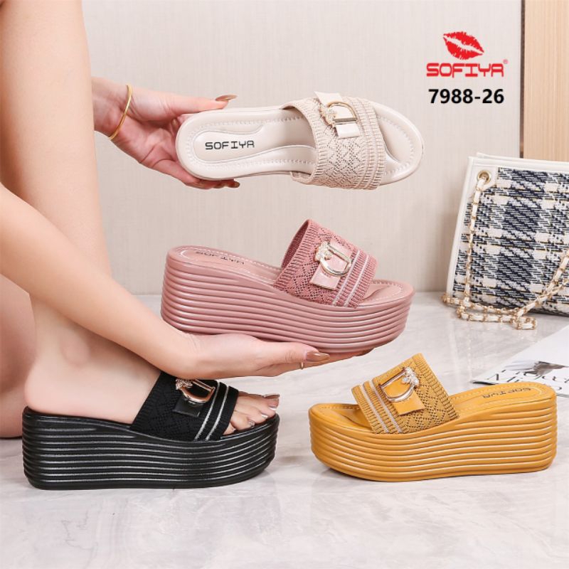SENDAL WEDGES WANITA IMPORT SOFIYA TERBARU 7988-26