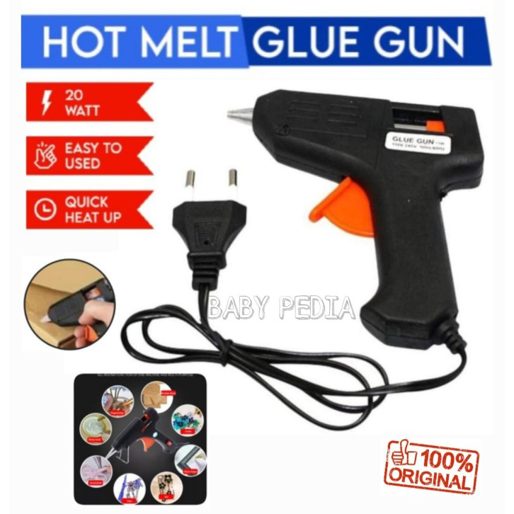

BabyPedia Tembakan Lem Pistol 20Watt / glue gun stick hot melt - lem tembak 20w