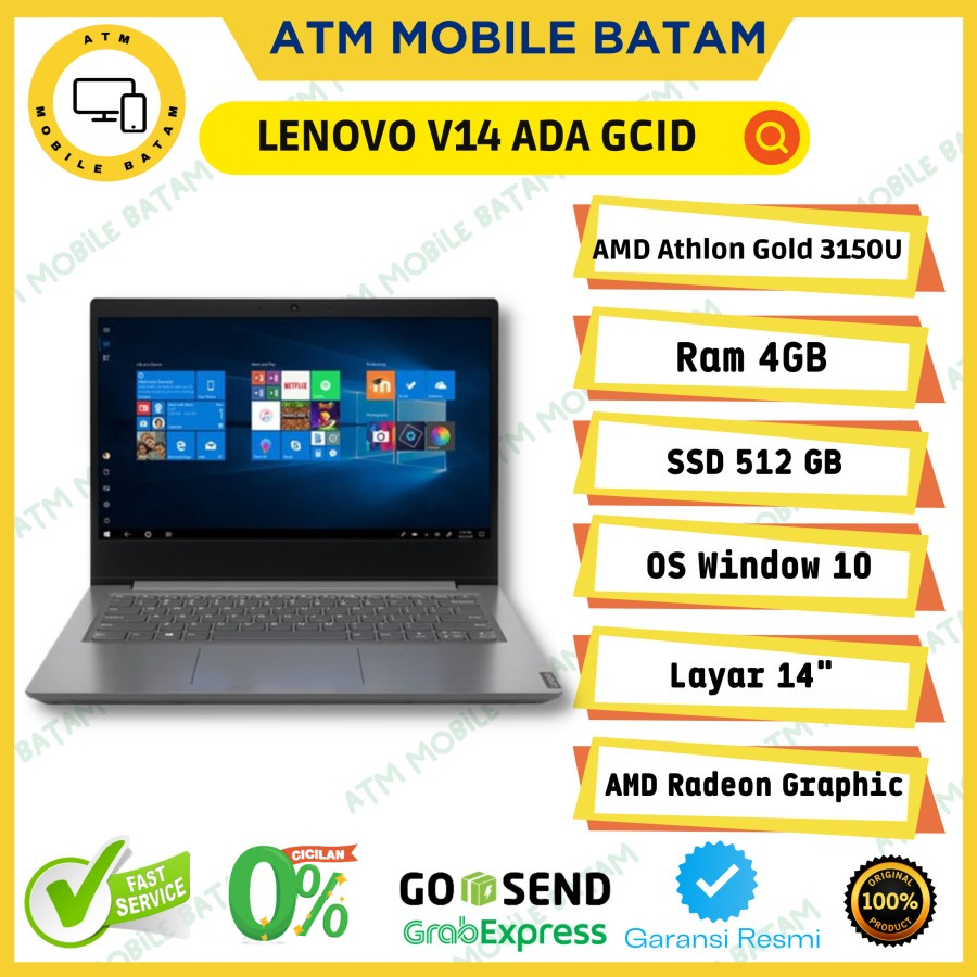 LENOVO V14 GCID - ATHLON 3150U 4GB /512GB SSD 14"LED W10 OHS