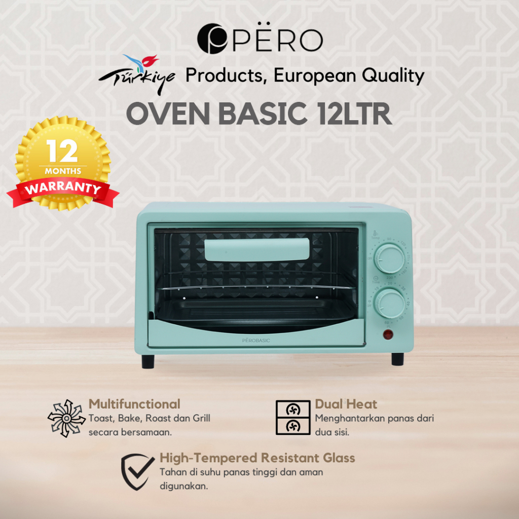Pero Basic Multifunction Oven 12LT Low Watt 800Watt / Oven Multifungsi Alat Pemanggang Rendah Daya 8