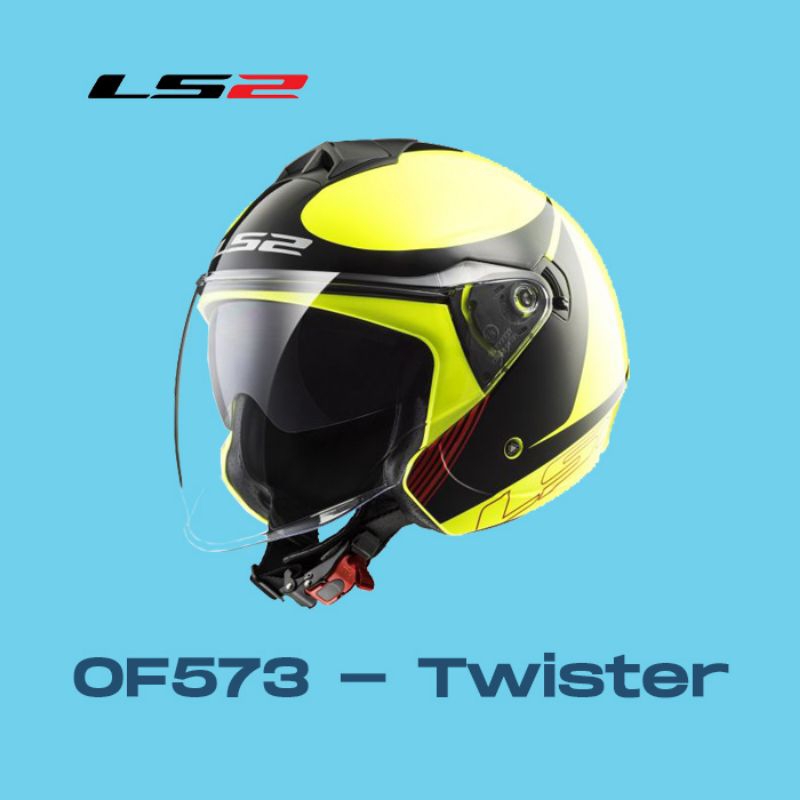 Helm LS2 OF573 Twister Open Face Helmet Yellow