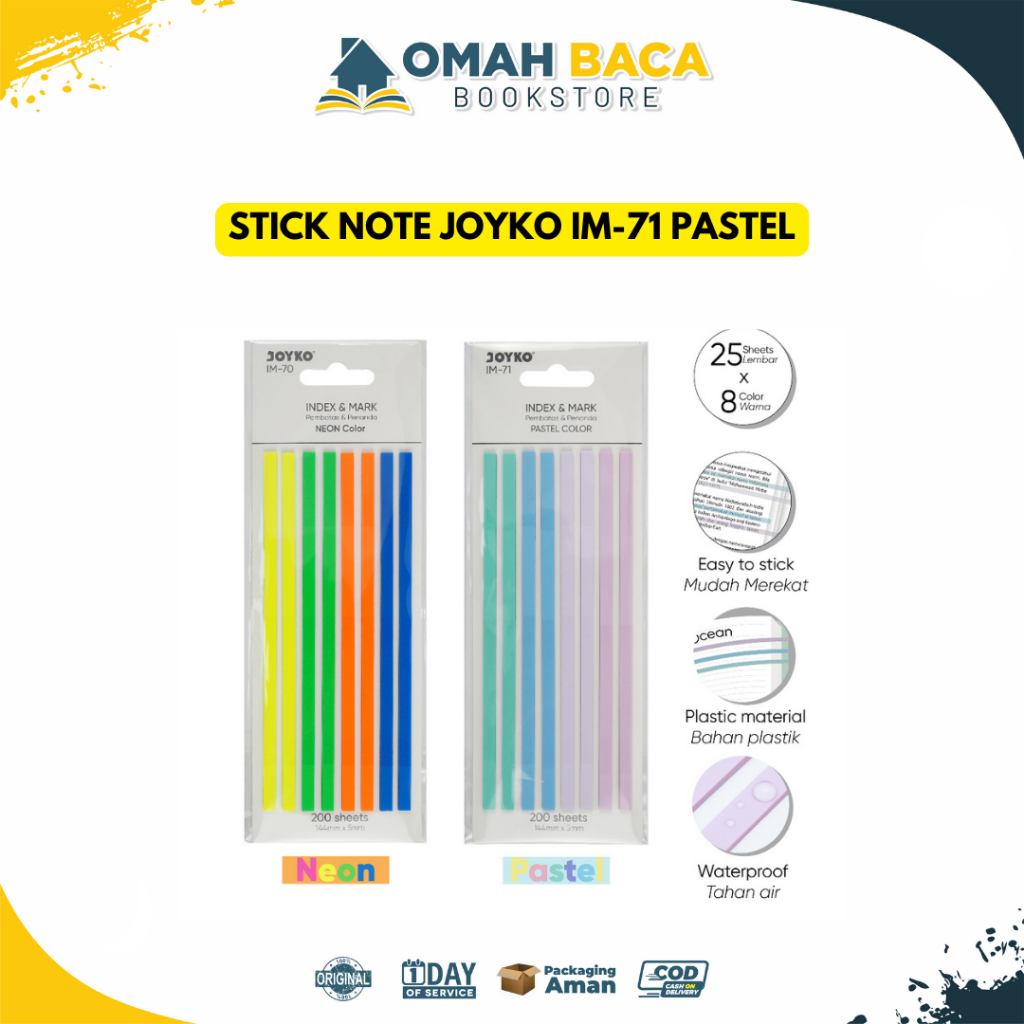 

Index Mark Penanda Pembatas Joyko 200 Sheets IM-71 PASTEL