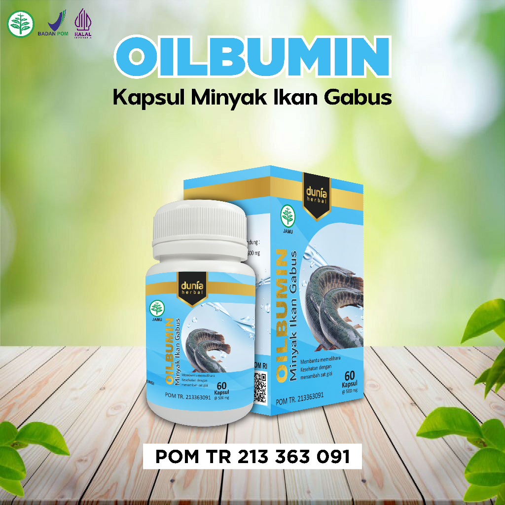 OILBUMIN Kapsul Minyak Ikan Gabus Albumin 60 Kapsul