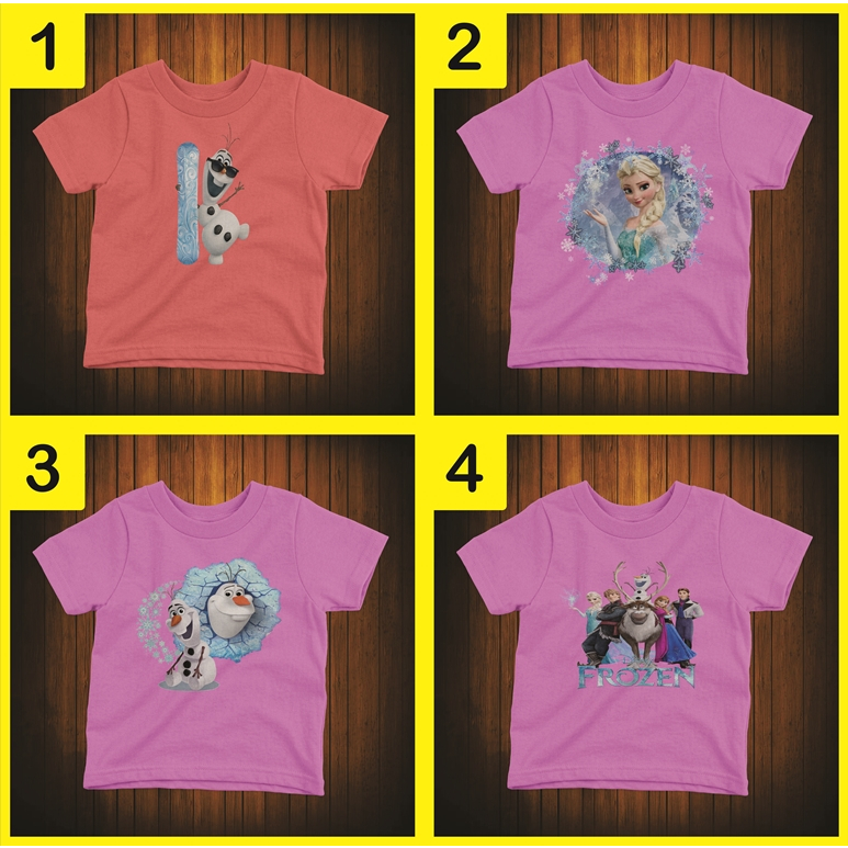 Kaos Anak Frozen Kaos Frozen Kaos Anak Custom Kaos Anak Desain Nama Kaos Bayi Kaos Polos Kaos Anak L