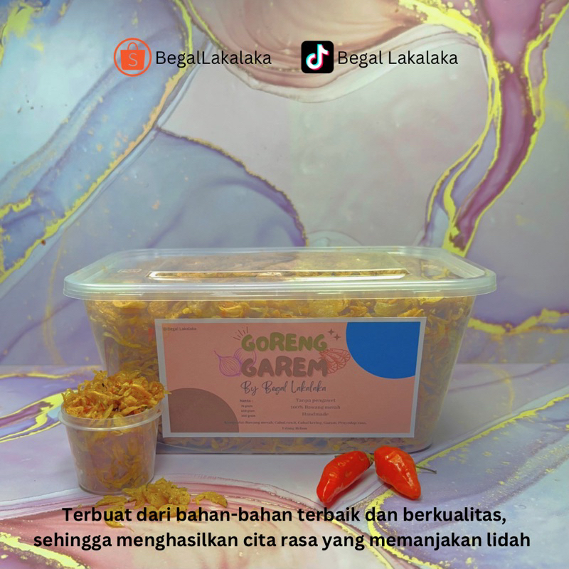 

Paket dua varian goreng Garem Begal Lakalaka 300 gram