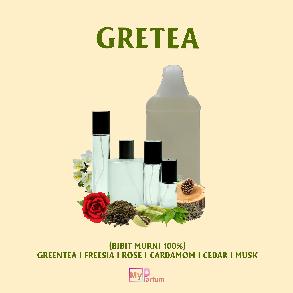 GRETEA - Parfum Uniseks Nonalkohol Dengan Aroma Fresh Teh Hijau