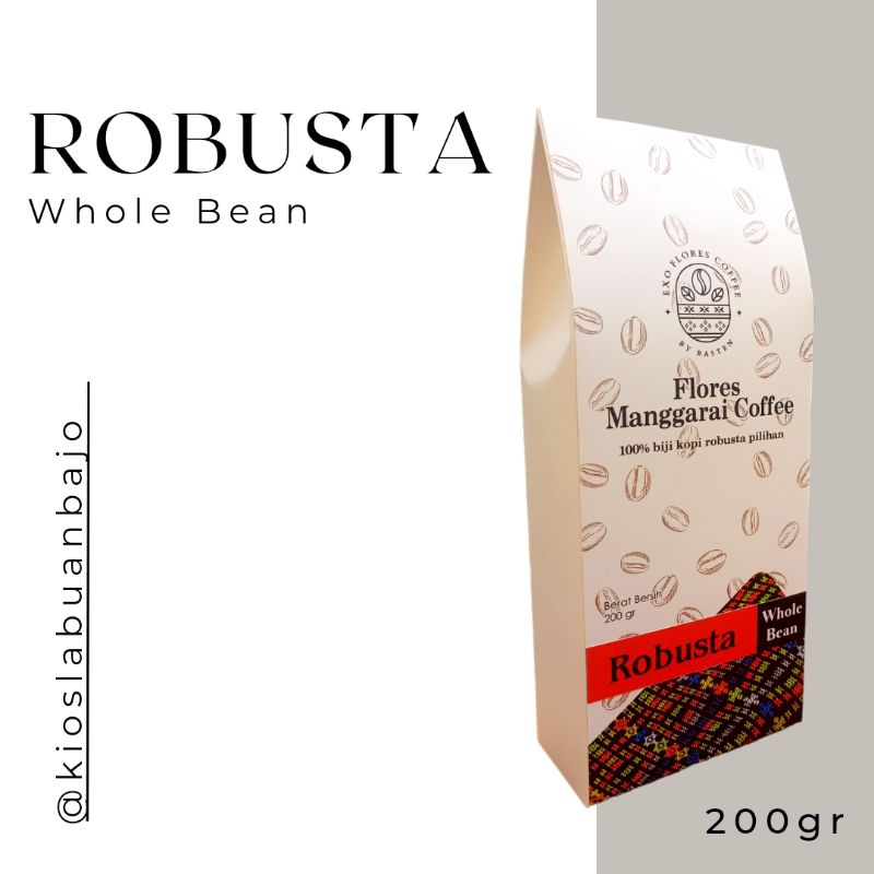 

Kopi Biji Robusta Exo Flores 200 gr Khas Labuan Bajo Manggarai Barat NTT