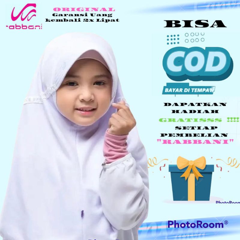Kerudung Rabbani Anak Innova comel pita luar Bani batuta usia 3-8th hijab instan Rabbani anak ori