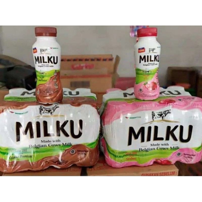 

Milku Susu Uht Stroberi | Coklat 1 Dus - Isi 12 Botol