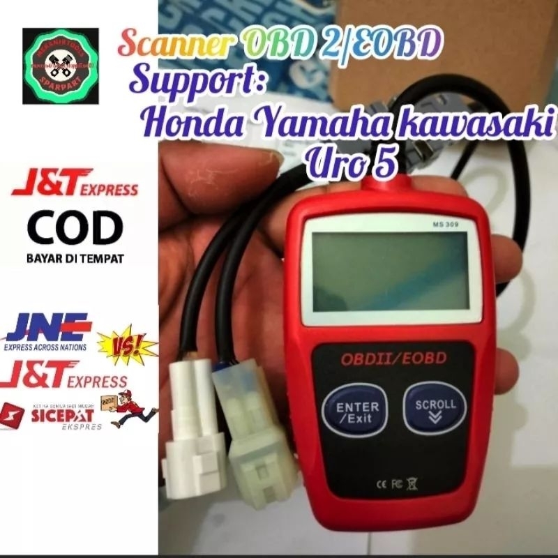 Scener OBD2 Alat Servis Motor injeksi cek kode kerusakan