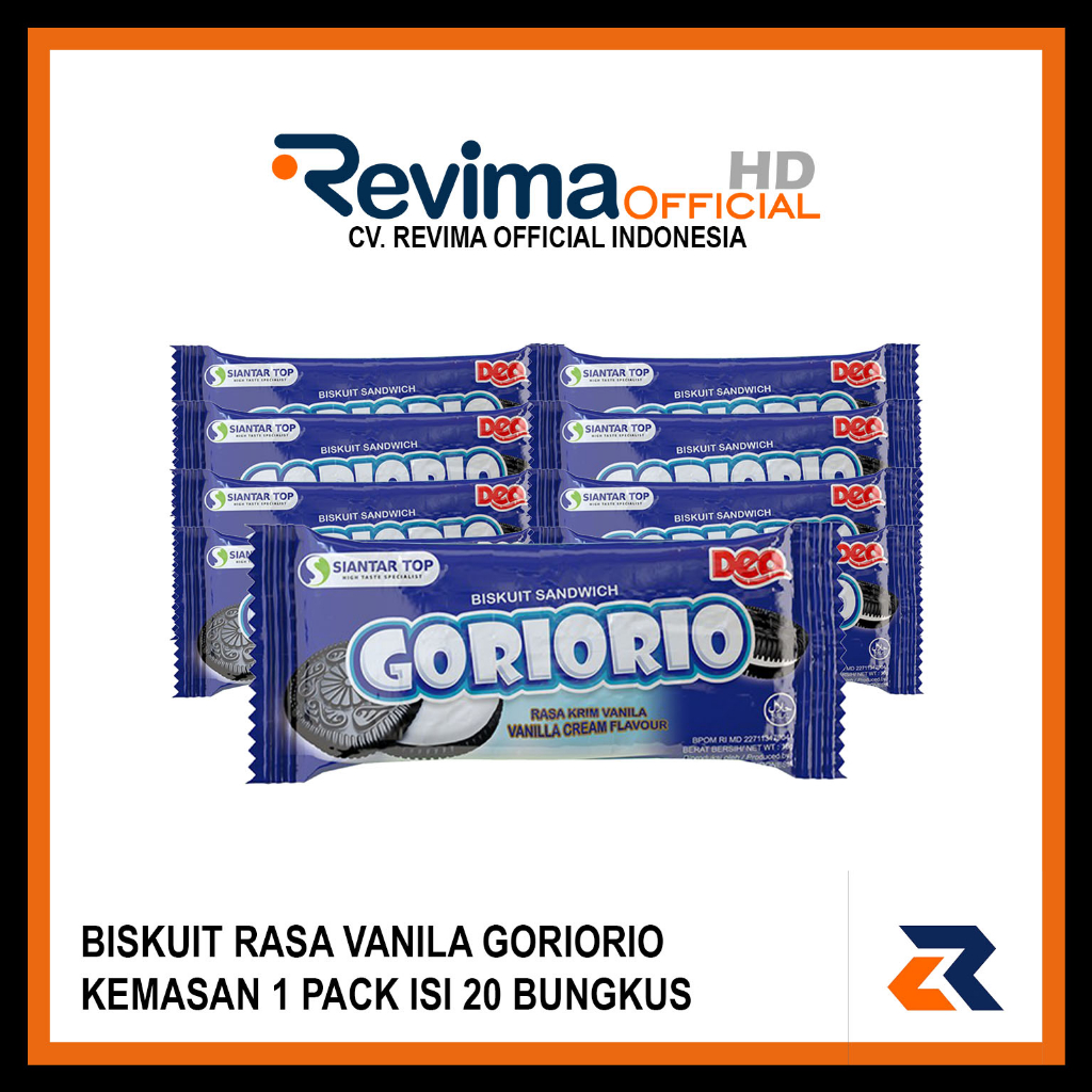 

Biskuit GORIORIO Rasa Vanila kemasan 1 Pack isi 20 Bungkus