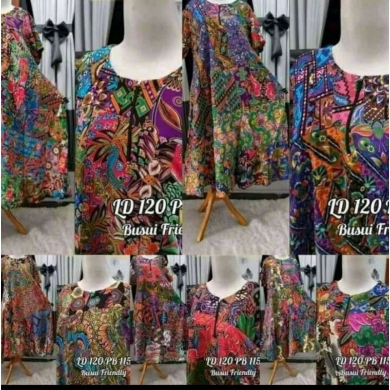 daster batik kencana ungu perca