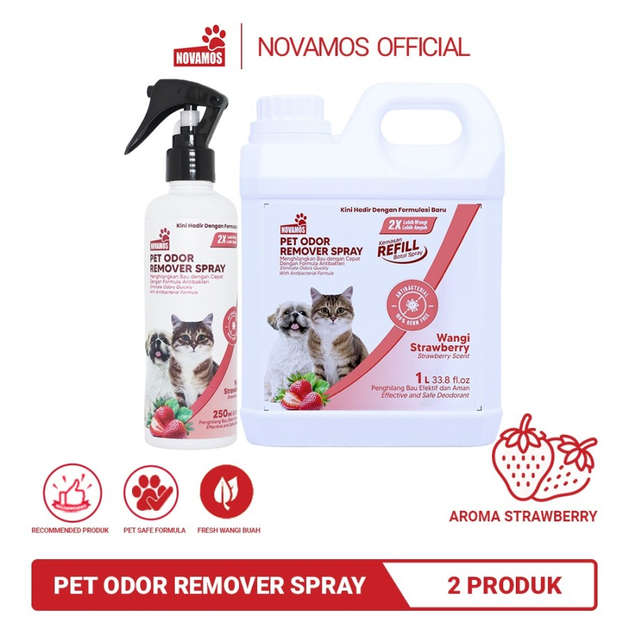 Paket Novamos Odor Remover 250 ml + Refil 1 L