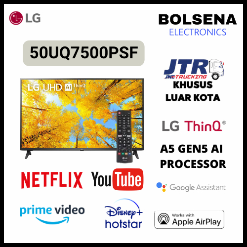 (KHUSUS  LUAR KOTA) LG 50UQ7500PSF SMART TV 50 INCH LG 50UQ7500 UHD TV DIGITAL TV LG TV 4K