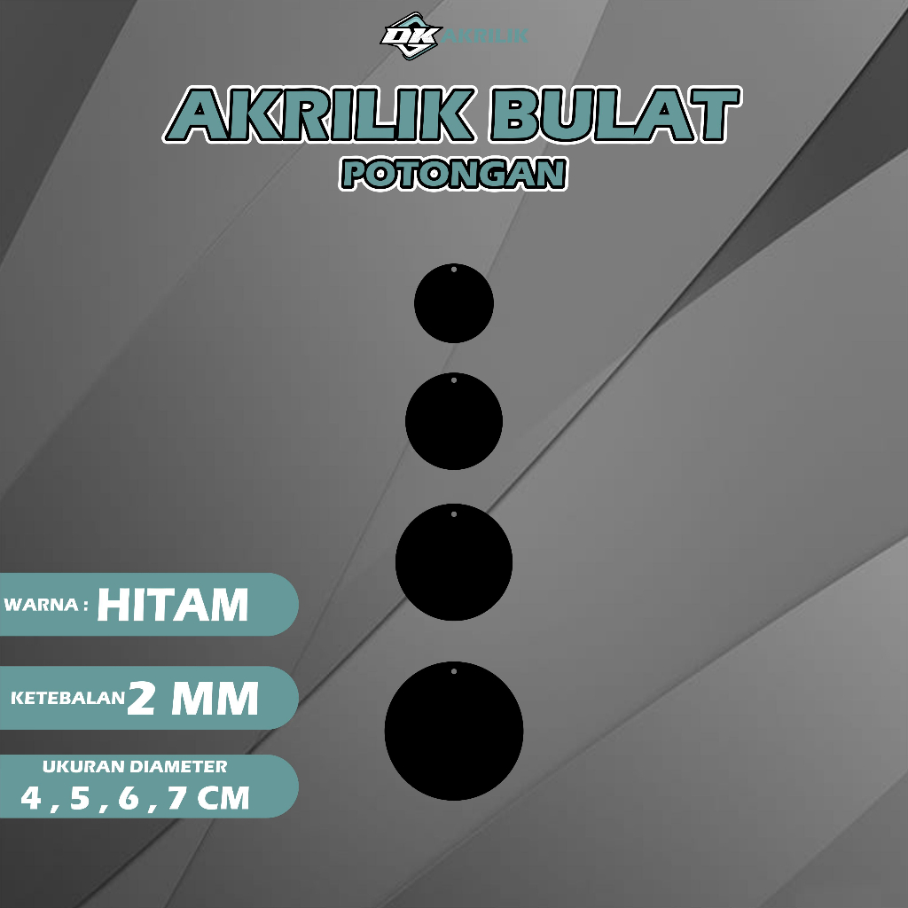 

AKRILIK BULAT HITAM 2MM / AKRILIK POTONGAN BULAT / LINGKARAN AKRILIK