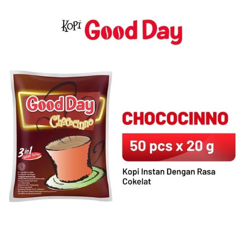 

Good Day Chococinno 1 Bag (50x20gr)