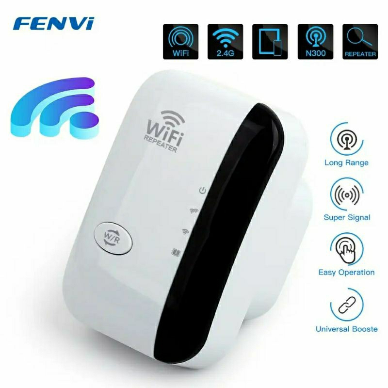 Wifi Repeater Penguat Sinyal Wifi 300mbps Wi-Fi Booster Wifi Extender