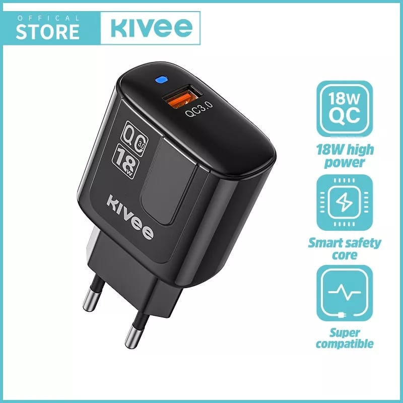 Original kivee Kepala Cas Kivee Asli 18 watt Adaptor Charger Fast charging 18 watt