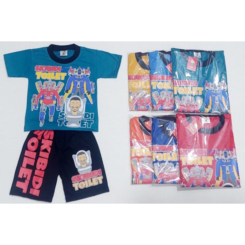 Baju anak SKIBIDI TOILET / SETELAN ANAK SKIBIDI TOILET / SETELAN ANAK COWO SKIBIDI TOILET PENDEK USI