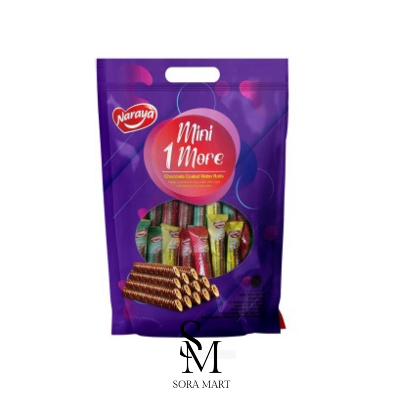 

Naraya Mini One More 240 gr Chocolate Coated Wafer Stick Stik Wafer Rasa Coklat