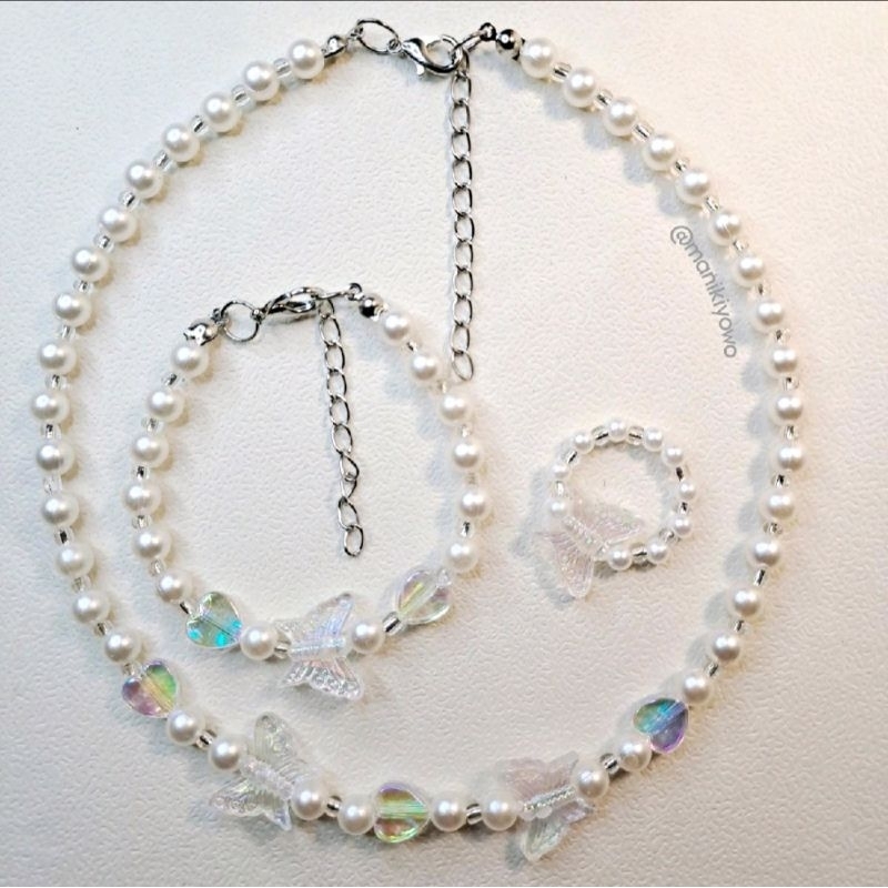 1 Set Lovely Butterfly| Necklace Bracelet Ring