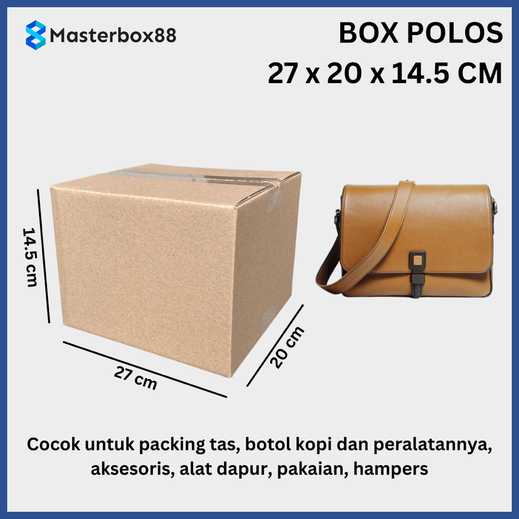 

Kardus/Karton/Box/Dus/Kotak Polos 27 x 20 x 14.5 cm / Corrugated Box Packaging