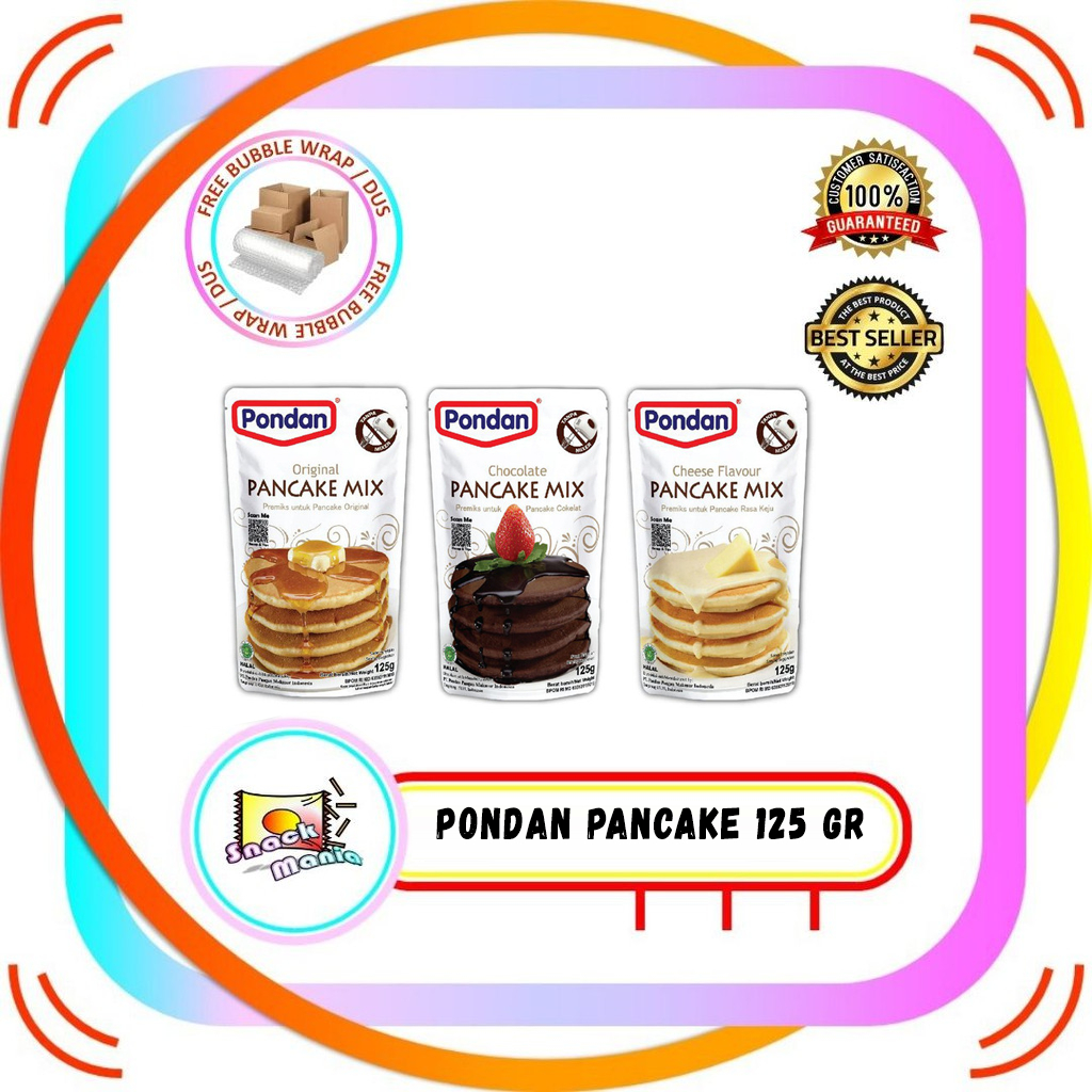 

Pondan Pancake Mix Original Cheese Chocolate Tepung Kue 125 gr Keju