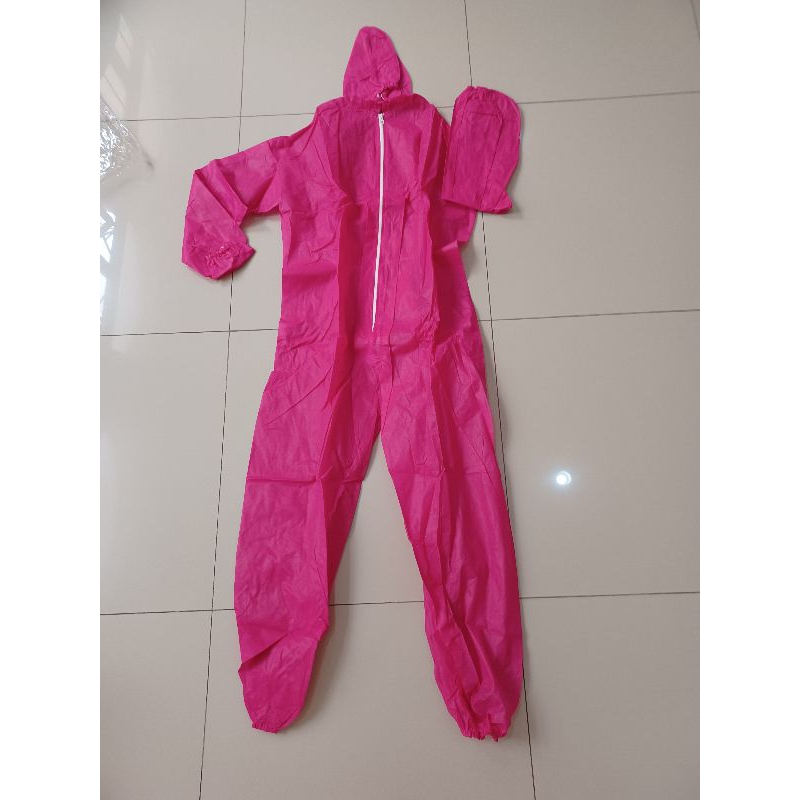 Baju APD HAZMAT bisa di cuci bahan parasut