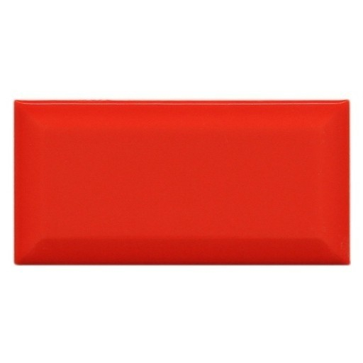 Keramik Dinding Kamar Mandi Venus Takko Red Glossy Bevel 10x20 Cm