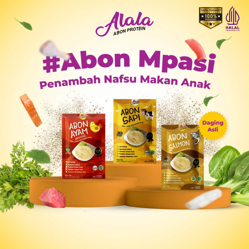 

Alala Abon Mpasi Booster Bb Bayi - Abon Sapi - Abon Ayam - Abon Salmon - Non Msg