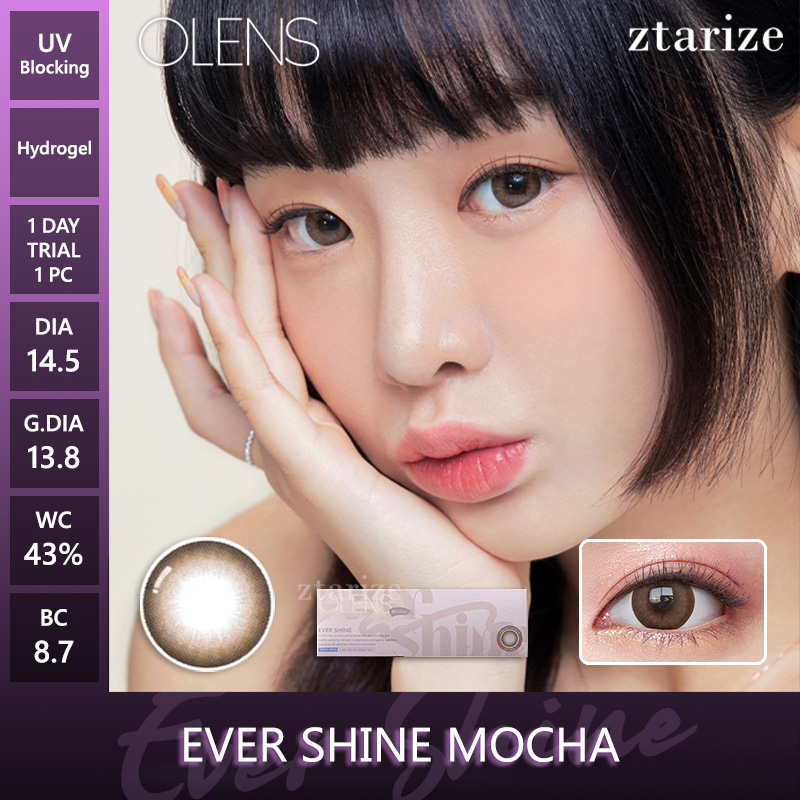 ztarize - Ready Stock - Trial OLENS 🇰🇷 Ever Shine Mocha 1 Day Daily Soft Contact Lens 1 Pc - OLENS x