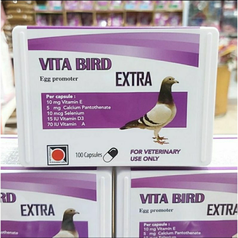 VitaBird Plus Egg Promotor 100pcs Vitamin Burung Stamina