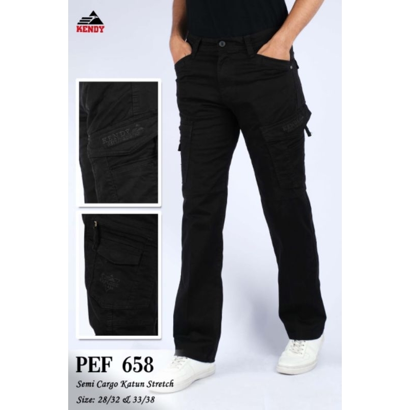 Celana Tactical KENDY Original Panjang Hitam PEF || 0098