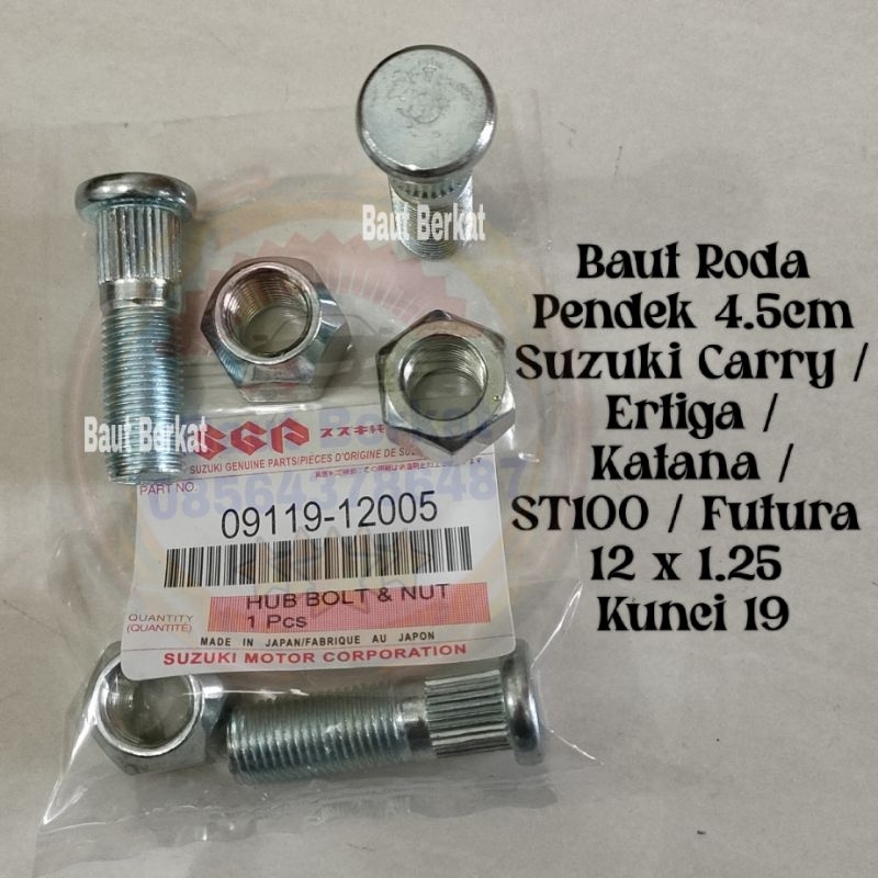 Baut roda vitara / futura / carry pendek baut mur roda suzuki pendek baut roda suzuki pendek baut ro