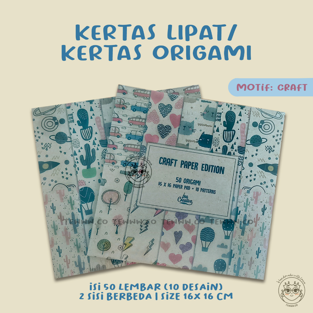 

Kertas Lipat / Kertas Origami Motif isi 50 lembar