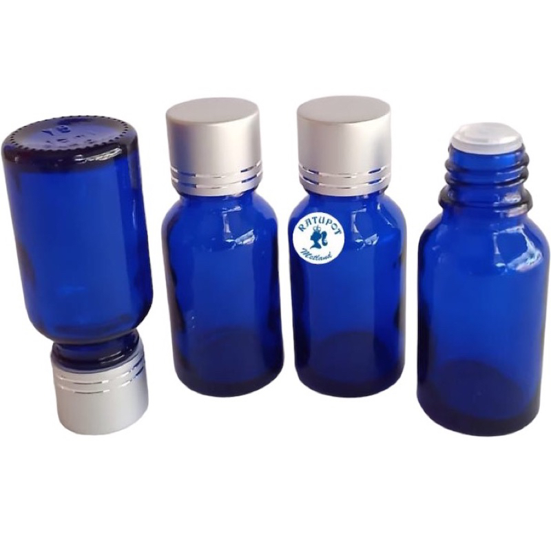 botol serum 15 ml kaca biru