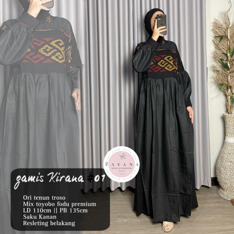 Dress Gamis Tenun Ori Troso mix Toyobo fodu