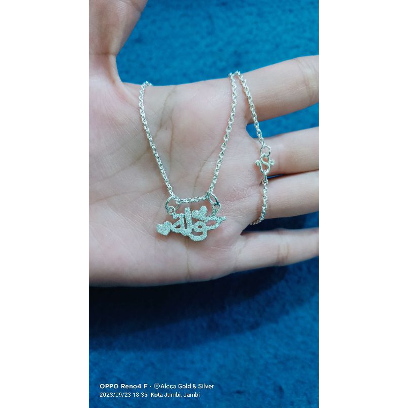 Kalung Nama anak Perak Model Arab