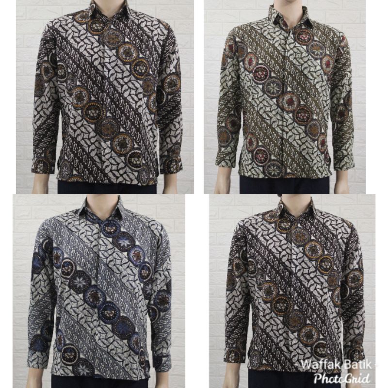 Kemeja Batik Pria Bahan Dobby