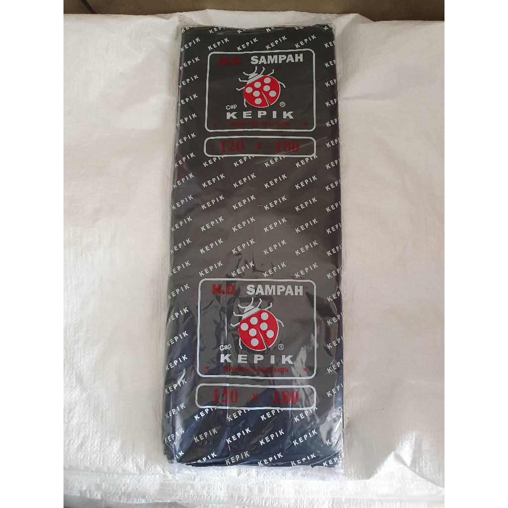 PLASTIK HD SAMPAH UKURAN 120X180 HITAM MERK KEPIK