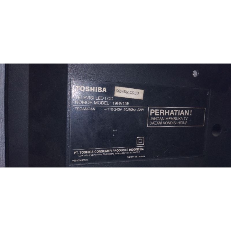 PSU+ MB TV LED TOSHIBA 19 INCH model 19HV15E