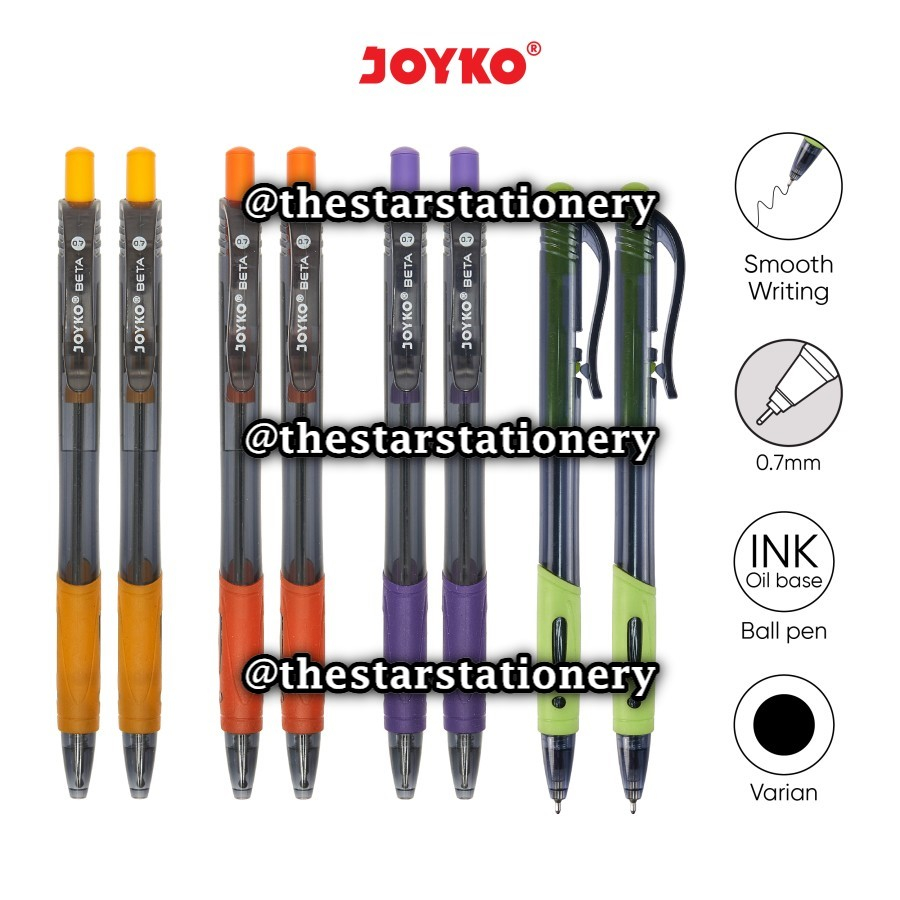 

(1 Biji) Bolpen Joyko BP-207 Beta 0.7 mm Ball Pen / Pulpen Pena Joyko BP207 Beta 0.7 mm Ball Pen / Joyko BP 207