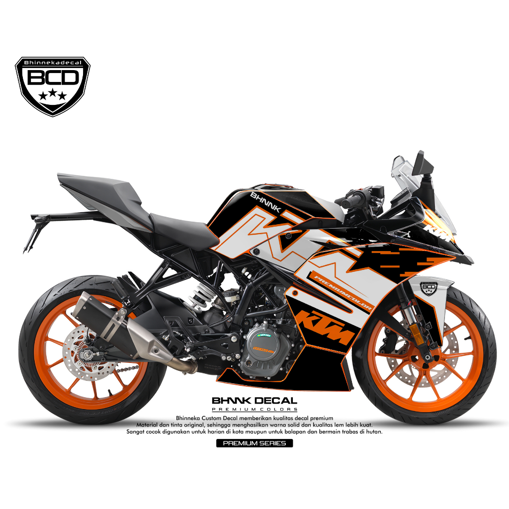 DECAL STICKER KTM RC 2021 - HEARTHBEAT DESIGN
