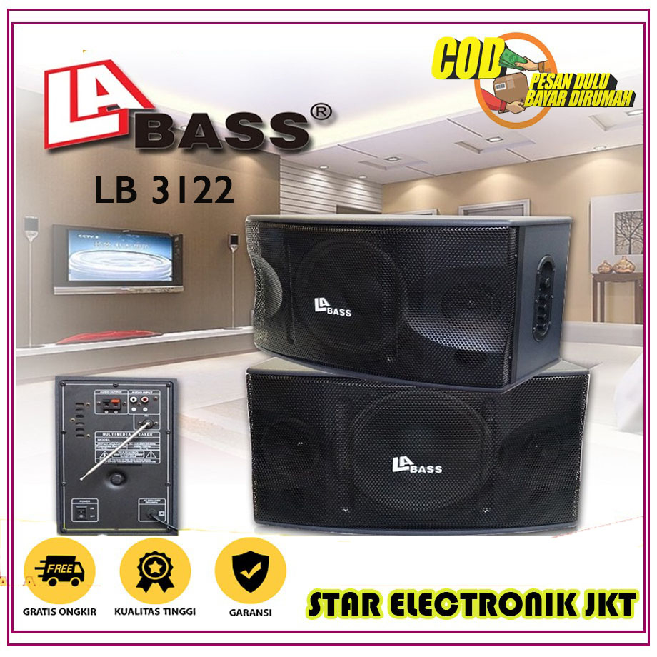 LA BASS LB-3122 Speaker Indoor 2 x 8 Inch